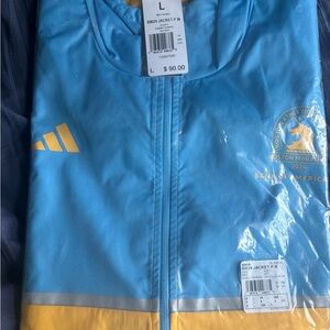 Blue and Yellow Boston Marathon Jacket